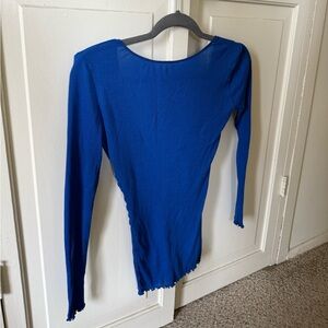 Free People Royal Blue Long Sleeve